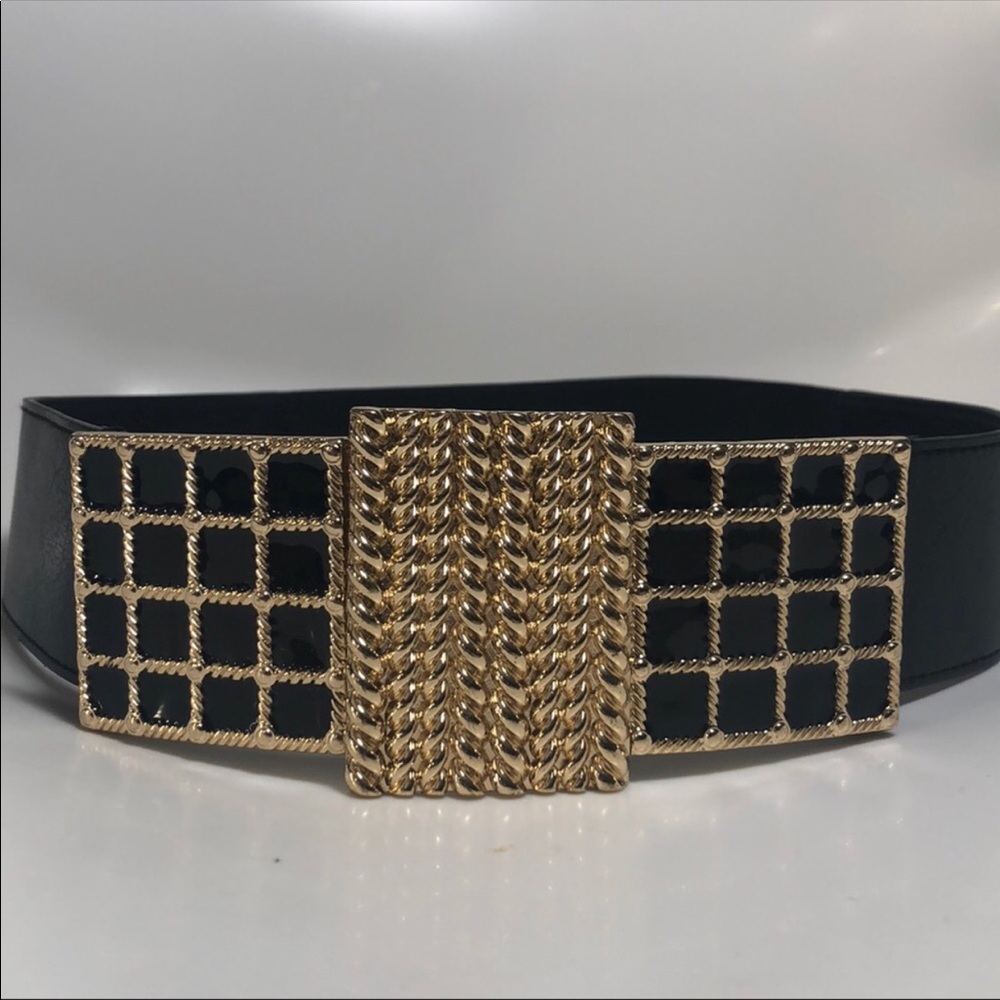 Black & Gold Fashion Belt